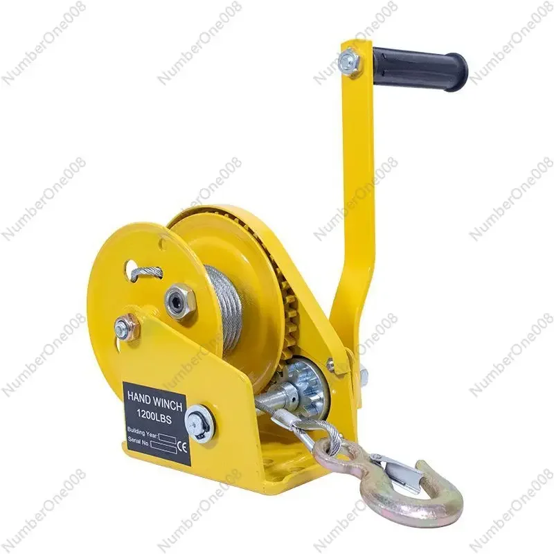 Hand Winch Two-way Self-locking Small Automatic Brake Manual Winch Portable Traction Hoist Lifting Crane