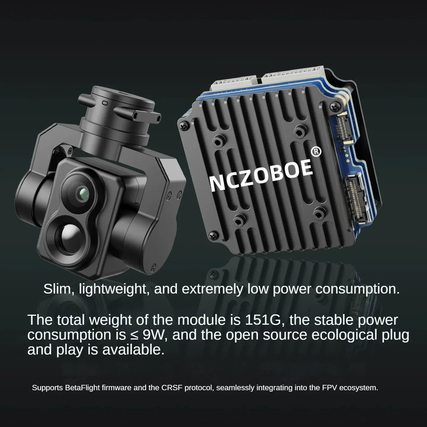 NCZOBOE FPV AI Camera Module Dual Cameras  Multi-target Automatic Locking Tracking Strikes Traversing FPV Drone Intelligent