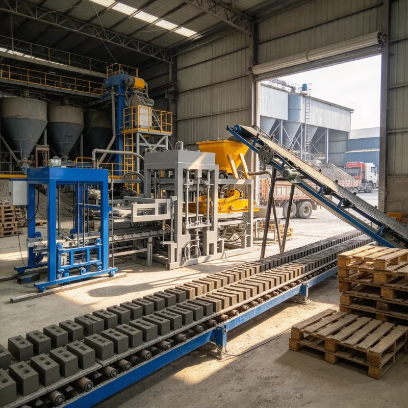 Advanced Automatic Brick Machine Concrete Cement Former for Solid Blocks Hollow Bricks Pavers Construction Material Factory