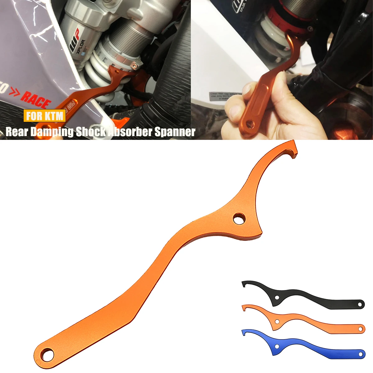 

Motorcycle CNC Rear Damping Shock Spanner Wrench For KTM SX XC SXF XCW XCF EXC EXCF For Husqvarna FC FE TC TE 125-501cc Parts