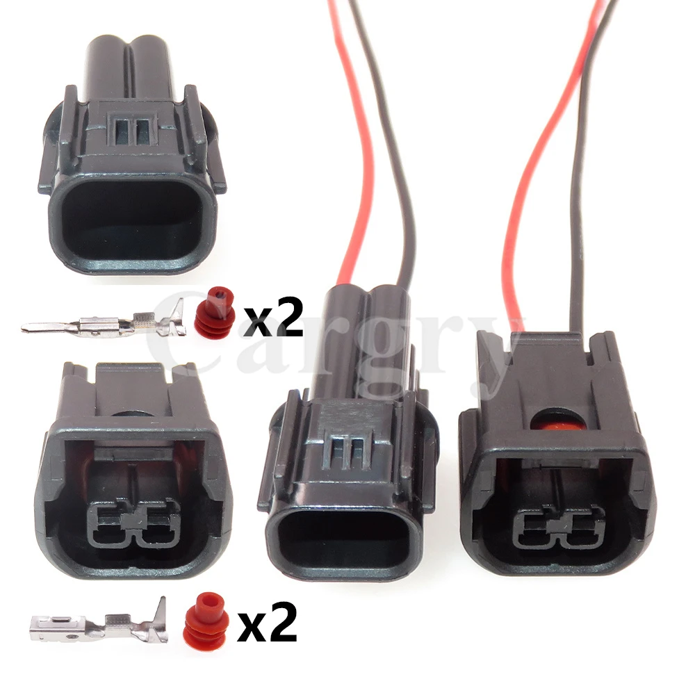 1 Set 2P Automobile Fog Lamp Wire Socket 6181-6851 6189-7408 AC Assembly Car Male Female Docking Waterproof Connector For Honda