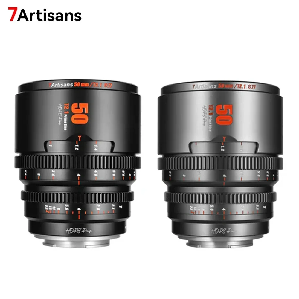 

7artisans Hope Prime Super 35 Cine Camera Lens 10mm 16mm 25mm 35mm 50mm 85mm T2.1 Lens For Sony E Canon RF Fujifilm XF M43