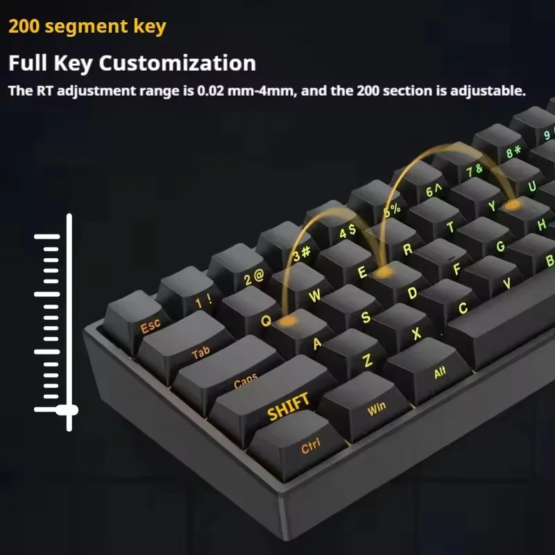 Nd63 E-Sports Magnetic Axis Keyboard Side Engraved Rgb 0.02mmrt 8000hz Low Return Rate 0 Dead Zone Gaming Mechanical Keyboards