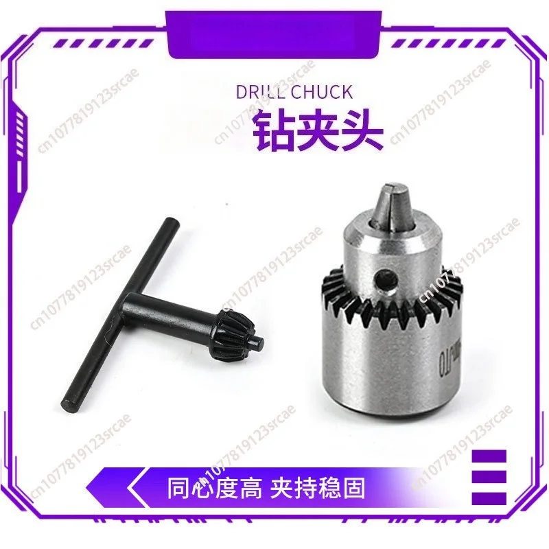 High Precision Stainless Steel Drill Chuck Wrench, 4/6/8mm Clamping Range for Drill Use