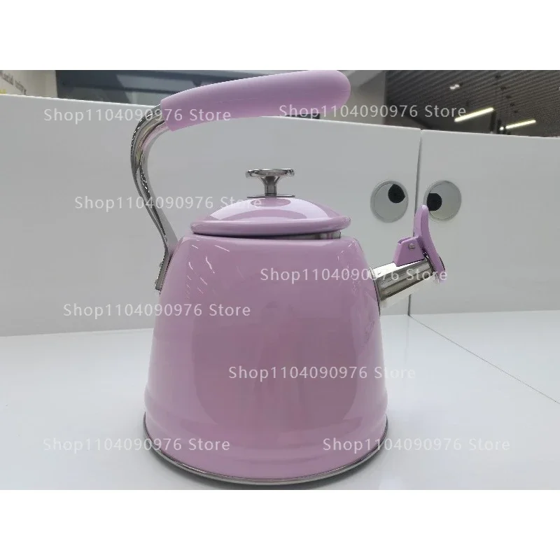 Retro Whistle Stainless Steel Kettle 2.3L Suitable for Induction Cooker Open Flame Home Water Boiler