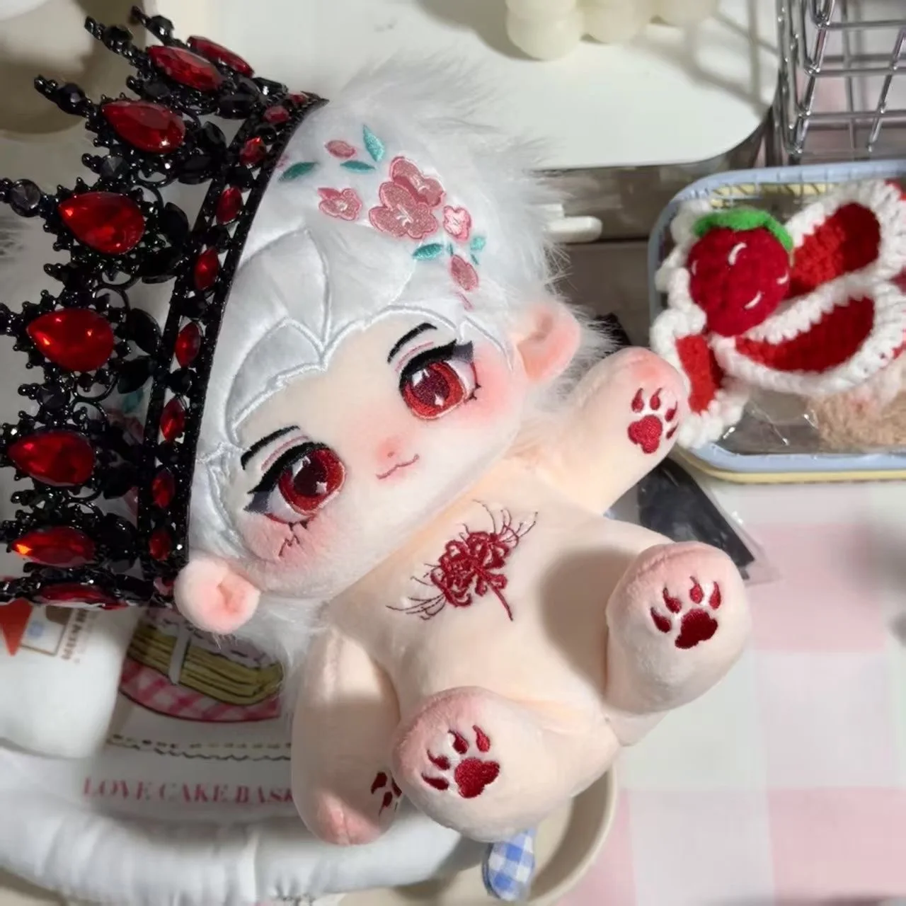 In stock 20cm Love and Deepspace Sylus  Stuffed Plushies Doll With Skeleton Pillow Ornament Anime Figure Game Toy Kids Gift Cart