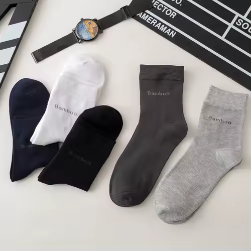 10Pairs Bamboo Fiber Socks Men Casual Business Anti-Bacterial Comfortable Breatheable High Quality Sock Male Plus Size EU38-46 - Image 2