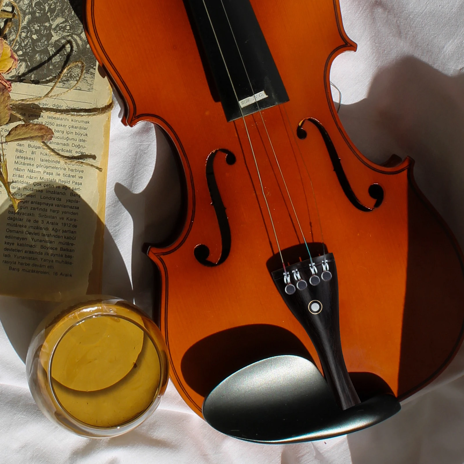 

Professional Durable Ebony Violin Tailpiece High Quality Wooden String Board For Violin Easy Installation Accessory