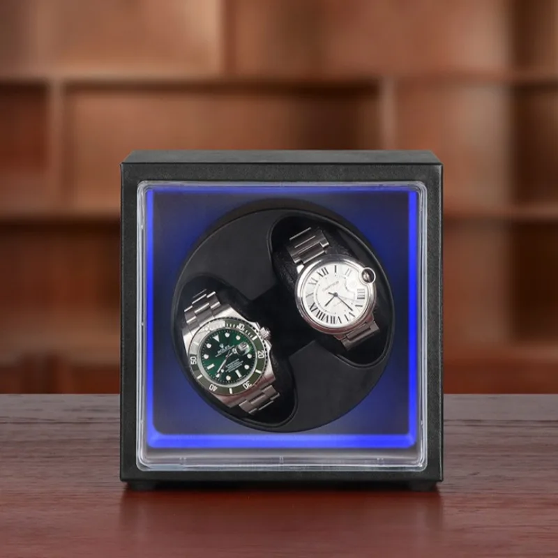 2 Slot Automatic Watch Winder Men's Watches Winders Silent Mechanical Wrist Timepiece Winder Watch Box with Automatic Winding