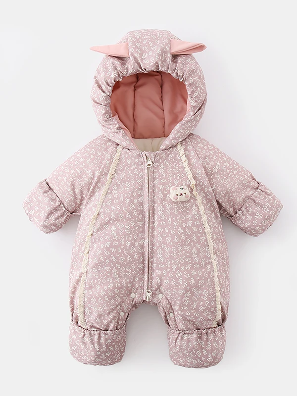 

Thiened Winter Outgoing Prince Suit for Baby Girls High Waist Long Pants Cotton Clothes Warm Cozy Baby Feet Cover