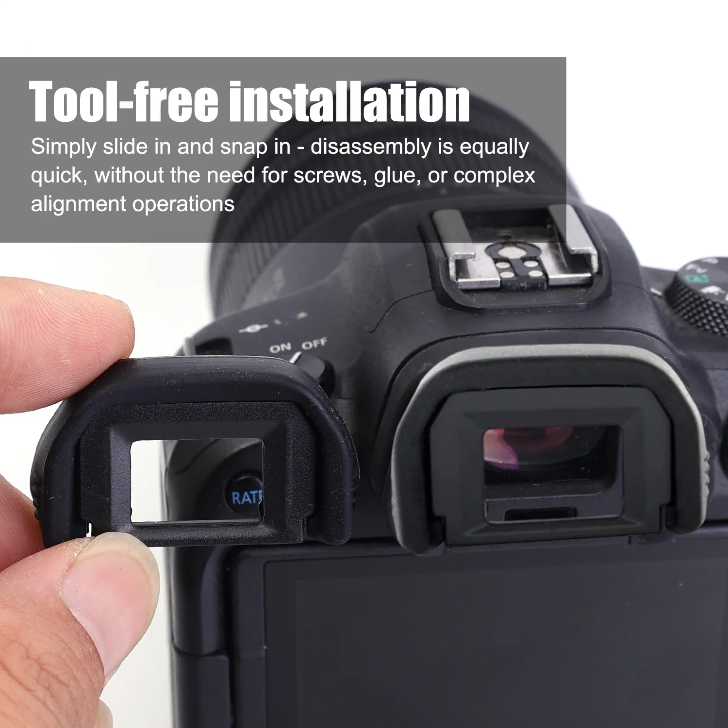 EF Eyecup Viewfinder Cover Soft Silicone Eyepiece Replacement for Canon EOS Rebel T6 T7 T5 600D DSLR Camera Accessories 2Pcs