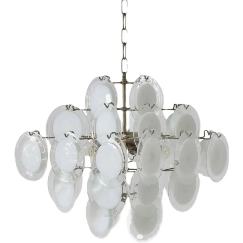 

French living room light luxury glass crystal chandelier American master bedroom warm romantic dining room light