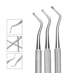 Gancio per la cura delle unghie dei piedi incarnite Double Ended incarnite correzione dei piedi lima per sollevamento Manicure Pedicure unghie dei piedi strumento per la cura dei piedi pulito