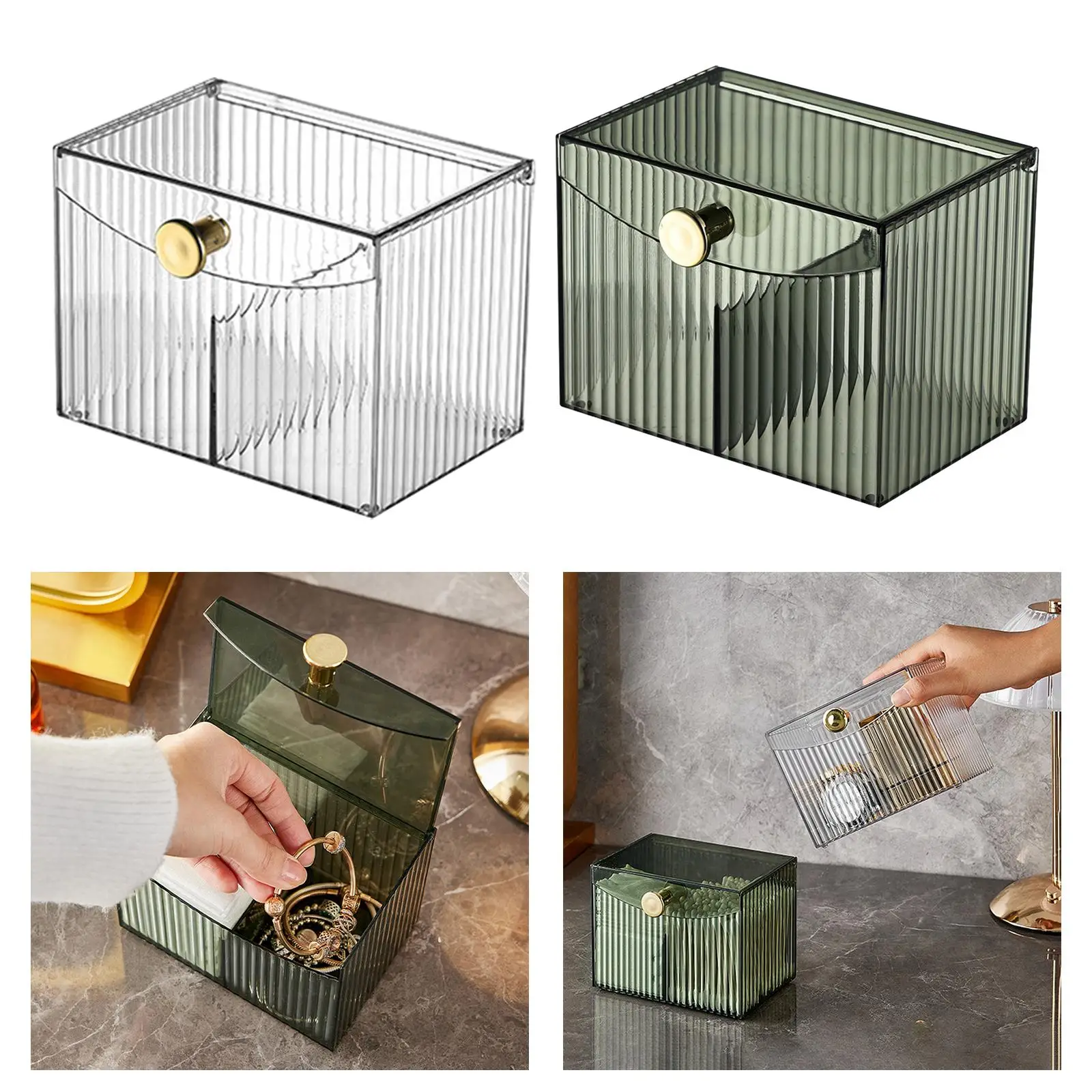 Bathroom Canister with Lid Jewellery Storage Case Portable Qtip Dispenser Box for Clip Pens Face Brush Lipstick Beauty Egg