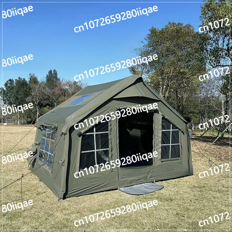 

Outdoor Camping Overnight Windproof and Rainproof Military Wind Quick Open Tent Large Space Inflatable Tent