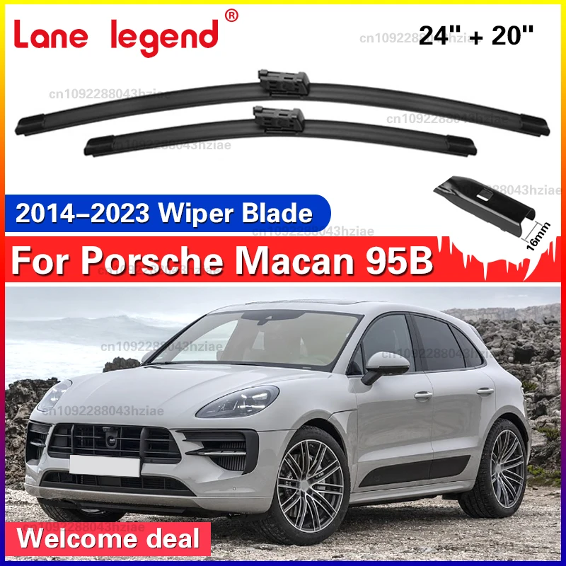 2 uds limpiaparabrisas delantero para Porsche Macan 95B 2014-2023 ventana parabrisas cepillos cortador limpieza arandelas Accesorios