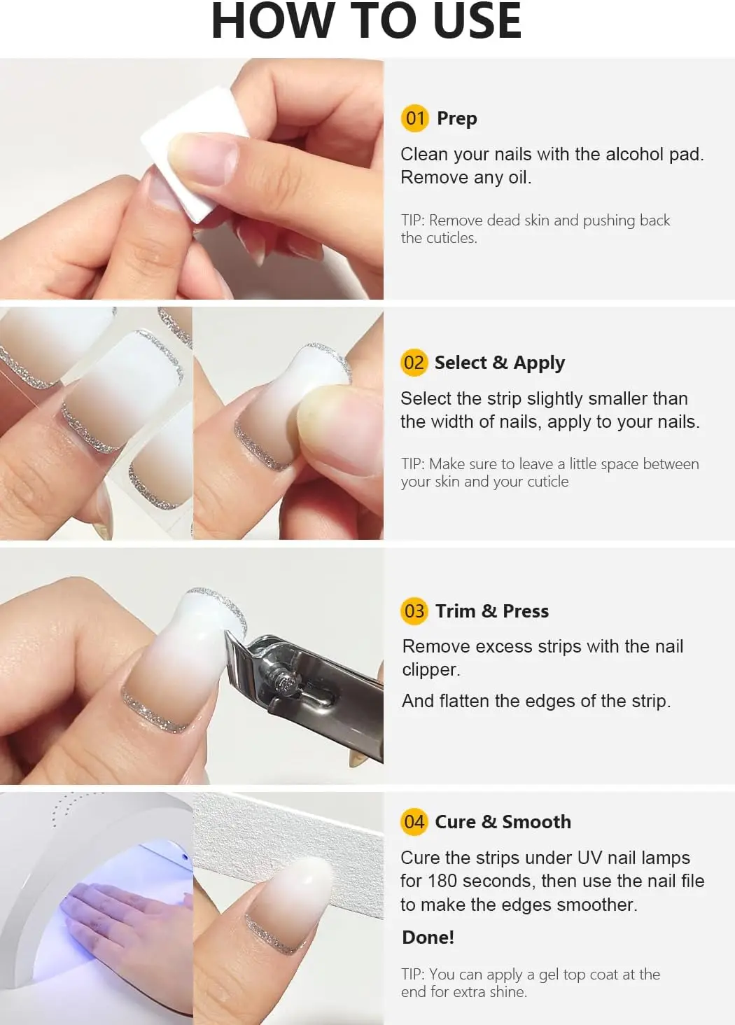 شرائط أظافر جل شبه معالجة على شكل ندفة الثلج الوردية، 20 قطعة من أغطية أظافر عيد الميلاد، جودة الصالون، متوافقة مع مصباح الأشعة فوق البنفسجية