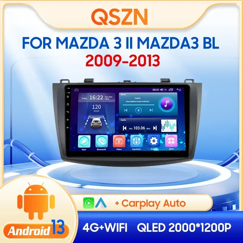 

QSZN For Mazda 3 II Mazda3 BL 09-13 car Multimedia Video Player 2 din Android 13.0 Car Radio GPS Navigation 4G Carplay Head unit