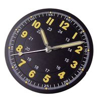 Classic 29mm Pilot Style Watch Dial Face + Hands Set Arabic Numerals Fit for NH35 NH36 Automatic Movement