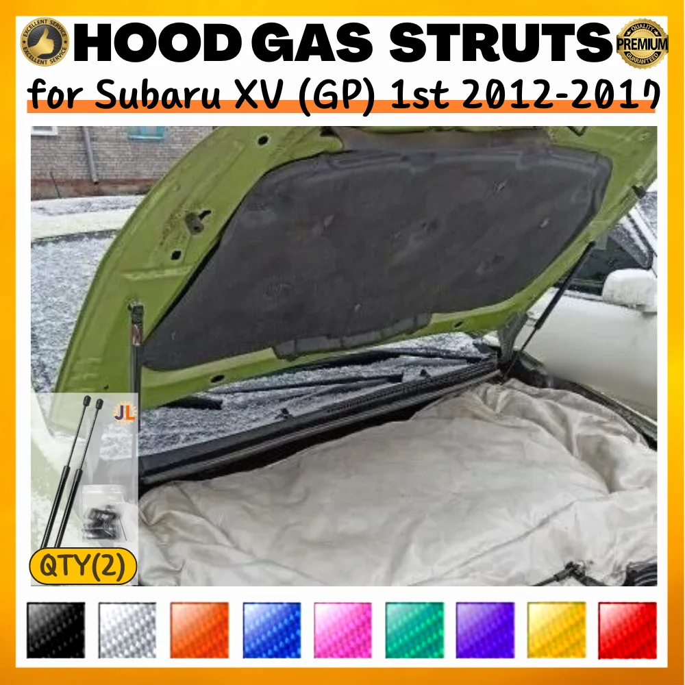 

Qty(2) Hood Struts for Subaru XV Crosstrek (GP) 1st 2012-2017 Front Bonnet Modify Gas Spring Shock Absorber Lift Support Dampers