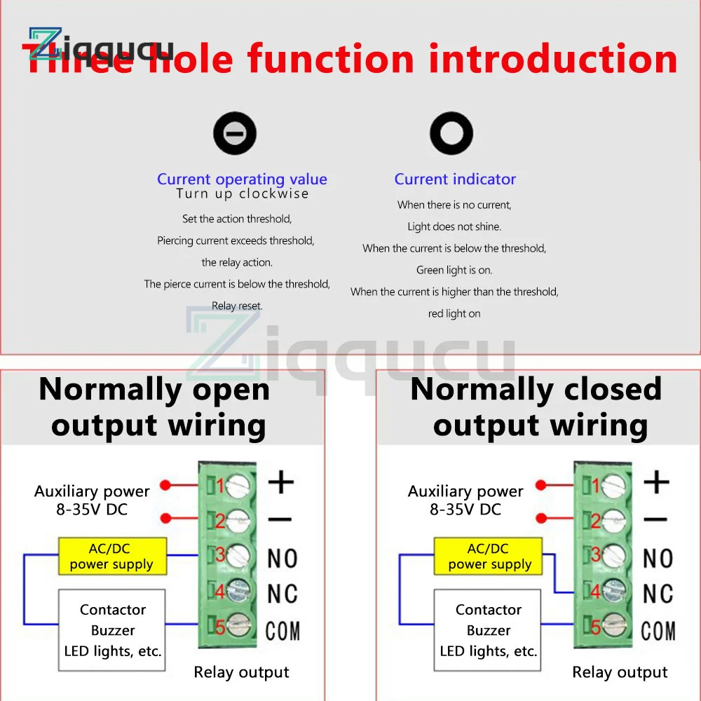 Embedded DC Current Sensing Switch Mutual Inductance Module Overload Protection Linkage Control Hall Sensor D360-50A D366-300A