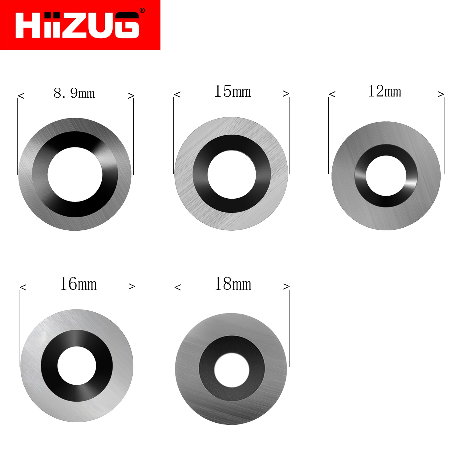 Round Carbide Inserts Cutters Wood Turning Tool Cortador para Woodtorning Lathe Ferramenta de Carpintaria 8.9 mm 12 mm 15 mm 16 mm 18 mm 10 Pcs