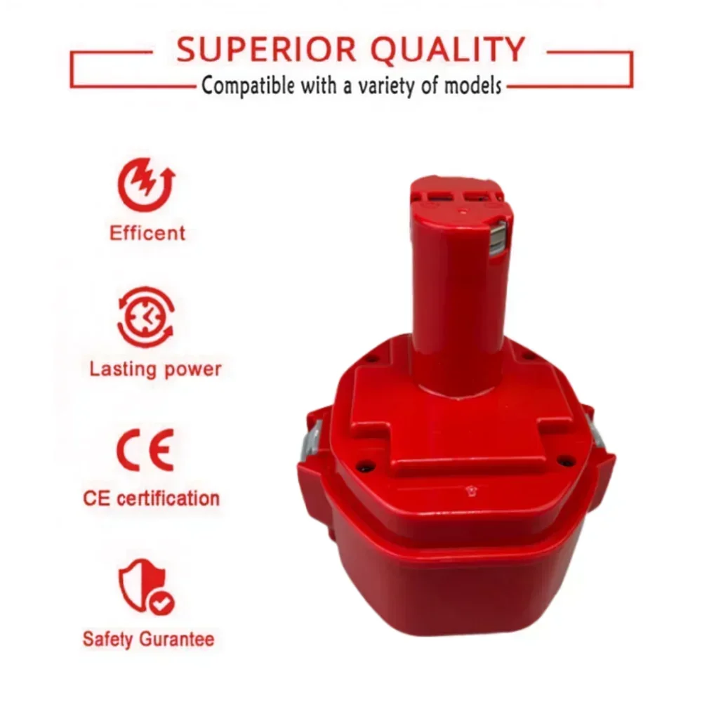 Applicable Makita 14.4V 4.8/6.8/9.8/12.8Ah Ni-MH Battery PA14 1422 1433 1420 192600-1 6281D 6280D 6337D Rechargeable Batterie