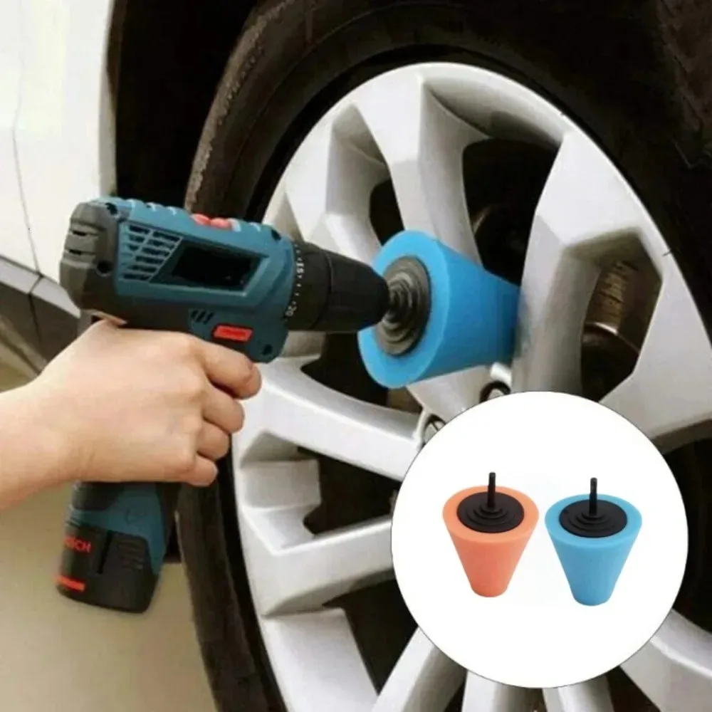 Automotive Car Hub Polishing Sponge Grinding Head Kit Wheel Hub Beauty Waxing Mold Cleaning Accessories for Automotive