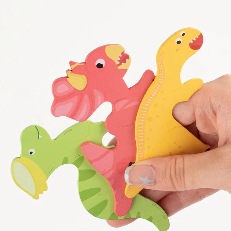 1-صندوق حزمة من الديناصورات تحت عنوان التعرف على الحروف الأبجدية التعلم الألغاز التعليمية التعلم المبكر لغز لعب للأطفال #3
