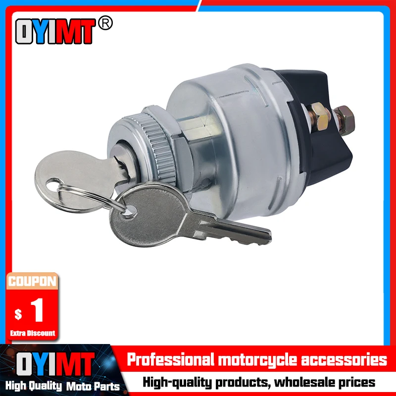 4 Position Universal Electric Door Lock Plug Ignition Switch with Key 12v For Car Truck Tractor Trailer Acc Off IGN Start