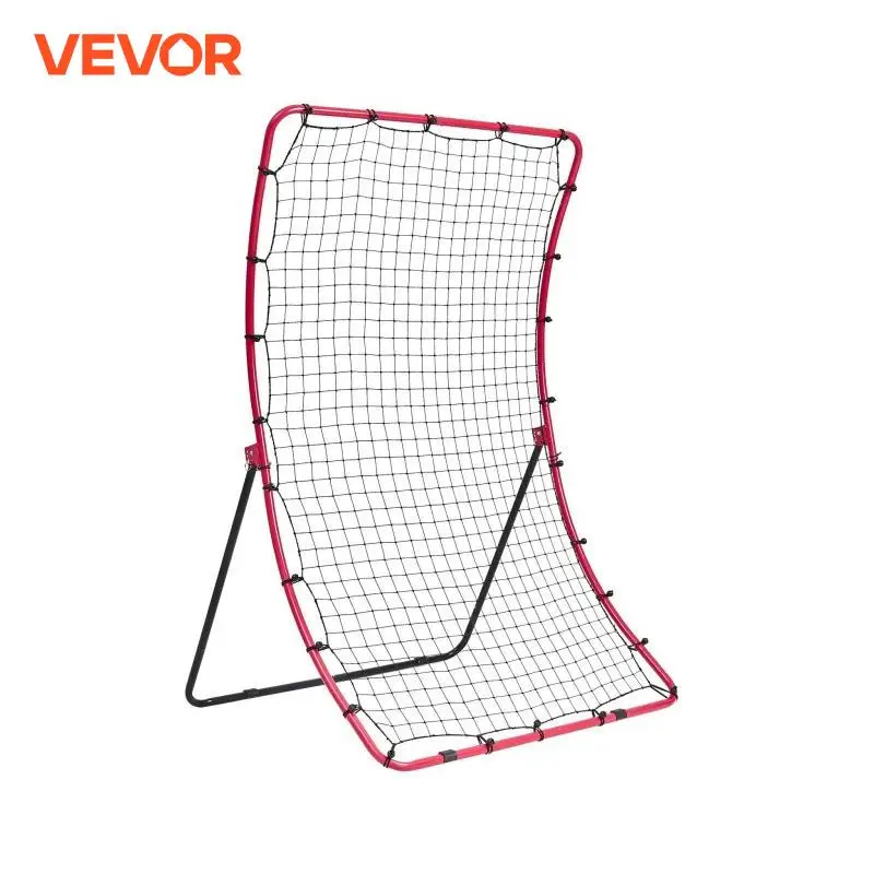 VEVOR 4 x 5.5ft Baseball And Softball Rebounder Net PitchBack Baseball Trainer Rebound Net All Angle for Grounders Pop Flies