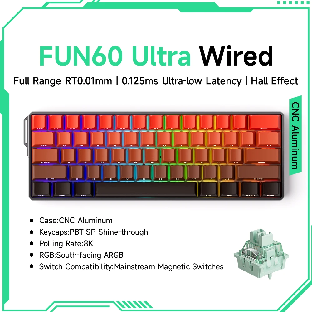 AKKO MonsGeek FUN60 Magnetic Switch 60% Mechanical Keyboard
