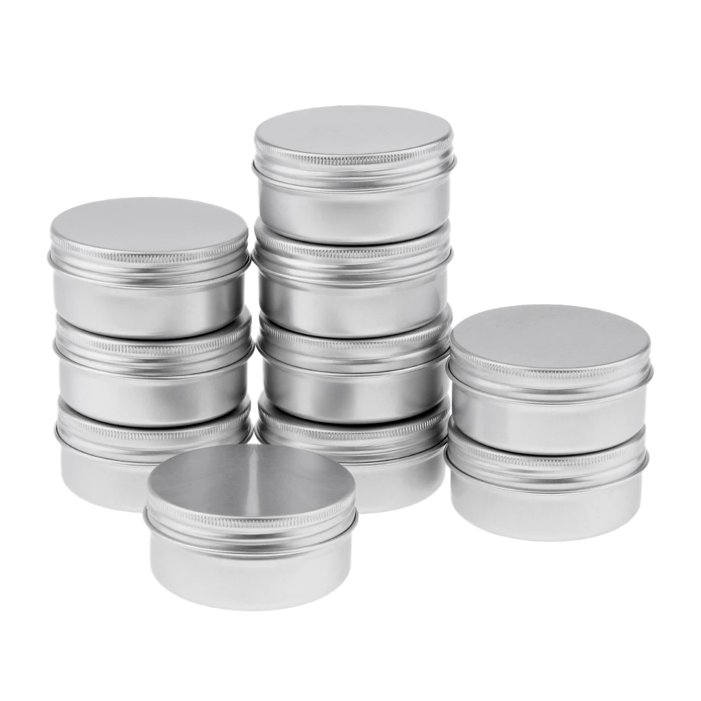 10x Lege Aluminium Cosmetische Potcontainer Lippenbalsemfles 50G