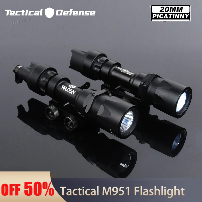 

Tactical Metal Surefir M951 Powerful Strobe SF Flashlight Fit 20mm Rail Airsoft QD Quick Release Base Hunting Weapon Gun Light