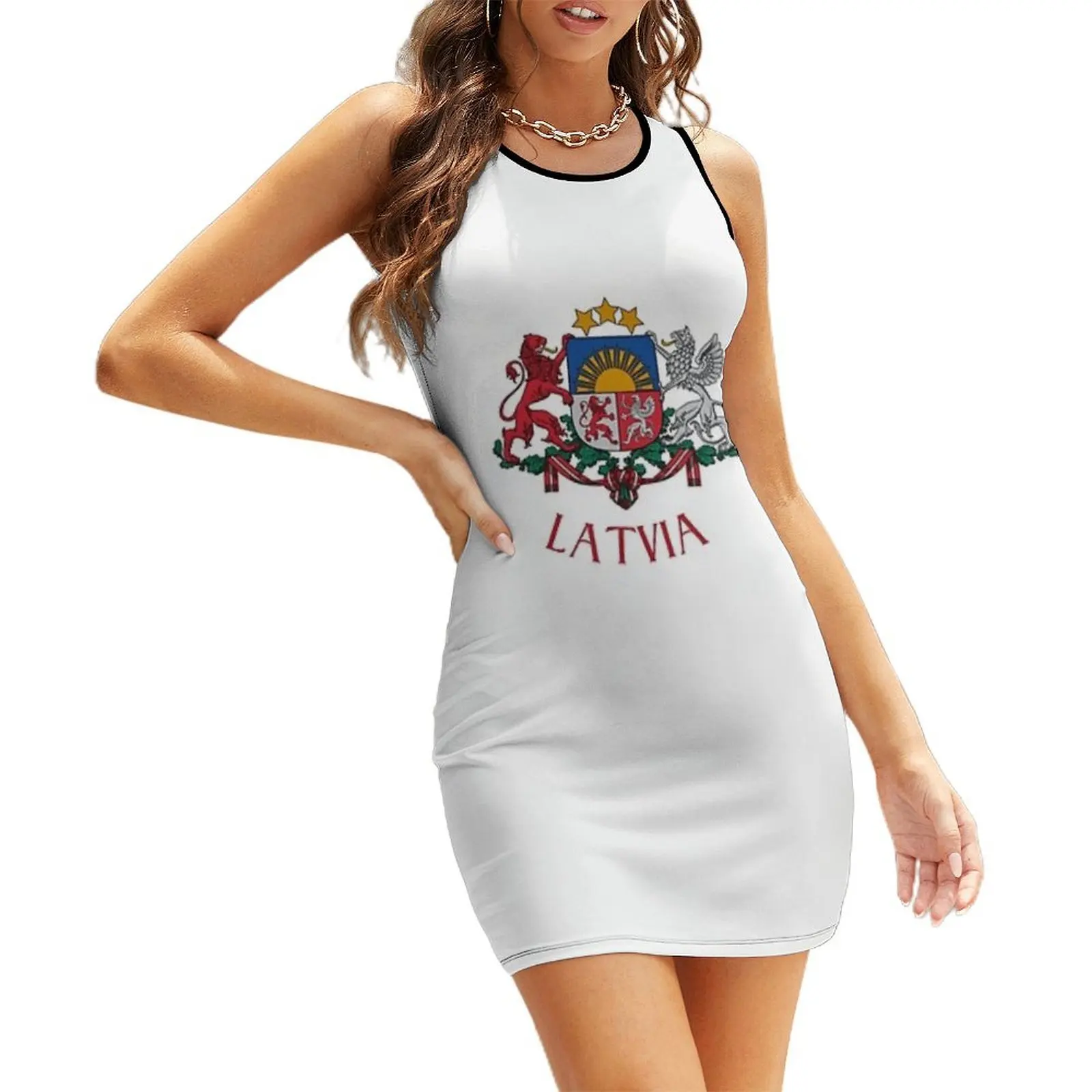 

Latvia coat of arms Sleeveless Sundress summer dress womens 2025 dresses for womens 2025 women's fashion dresses Dress for girls