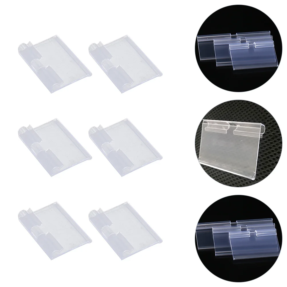 

30 Pcs Price Tag Plastic Sign Labels Holders Transparent Shelf Labels Retail Sign Goods Market Display Storage