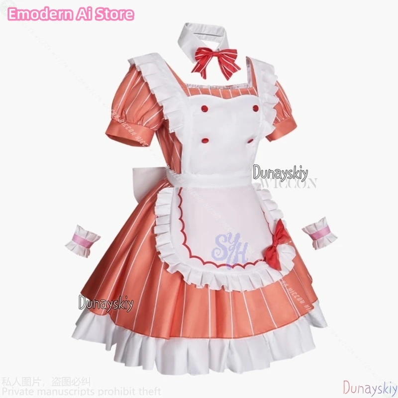 Uehara Ayumu كوسبلاي أنيمي لوفيليف AiScReam كوسبريفري كاواي زي الخادمة فستان كعكة برتقالية لطيف لوليتا لطيف للهالوين كوس #4