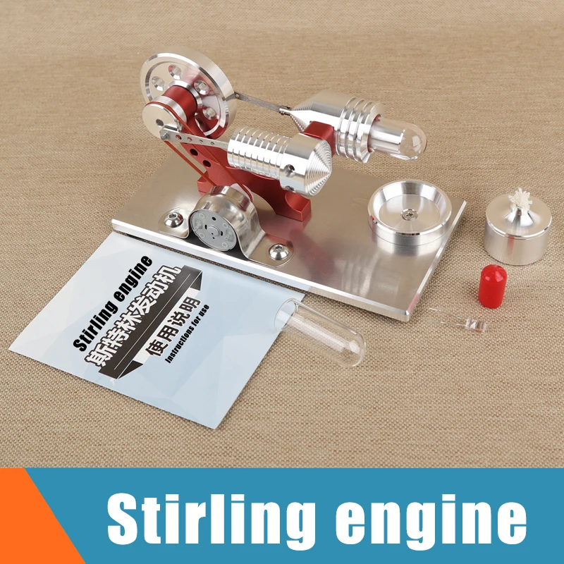 Stirling Engine Model, Micro Engine Generator, Mechanical Hobby, External Combustion Engine Science Popularization, Birthday Gif