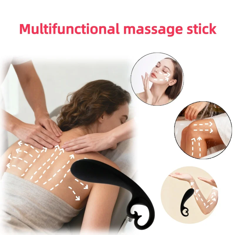 Tongkat Pijat Otot Keluarga Hitam Cocok untuk Pijat Wajah Wanita Relaksasi Otot Pijat Yoga Manual Pemijat Lemak Tubuh