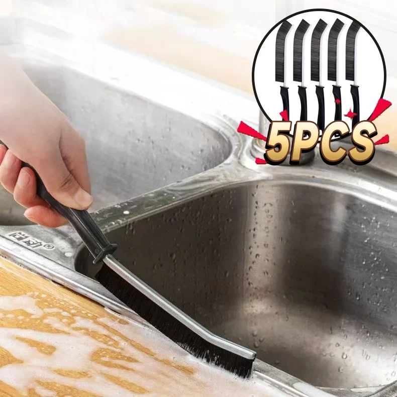5 pçs escova de limpeza de fenda, escova de cerdas duras, escova de limpeza de telha multifuncional, para telhas de cozinha do agregado familiar do banheiro
