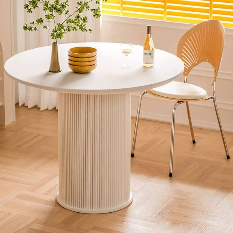 

Nordic Round Dining Tables White Small Design Space Saving Dining Tables Kitchen Restaurant Meuble De Cuisine Home Furniture