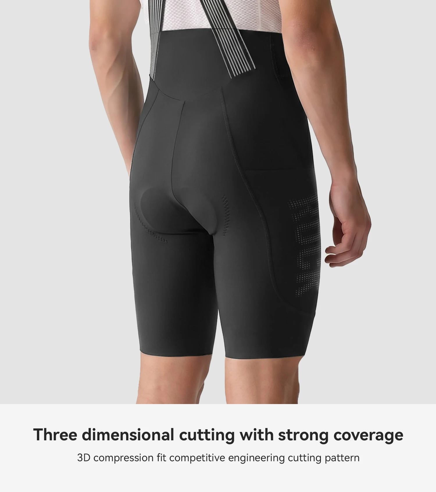 ROCKBROS Herren-Radlerhose, Sommer, 3D-Druck, mit integriertem Polster, antibakterielle, atmungsaktive Fahrrad-Latzhose. – Detail 19