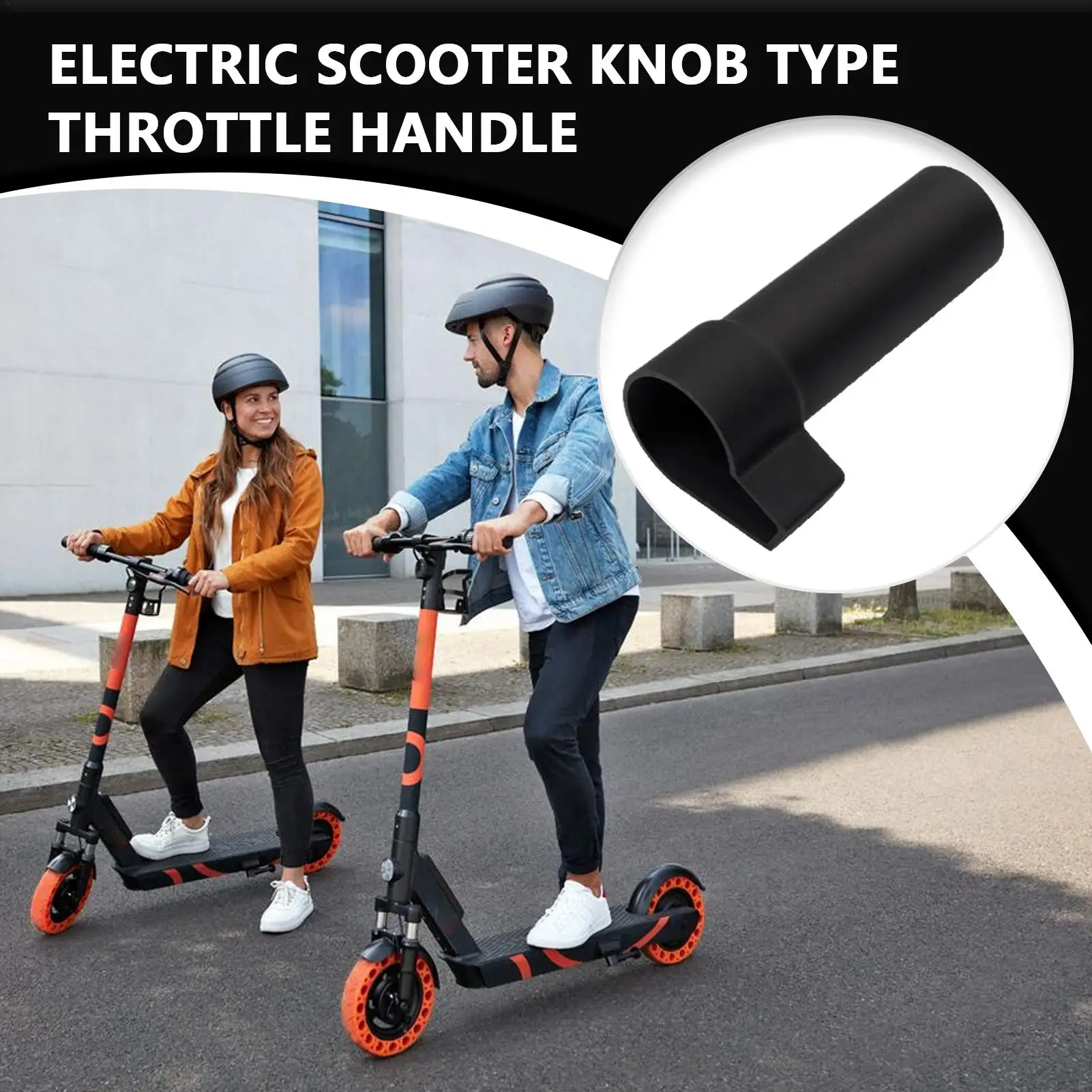 Electric Bike Throttle Grip Ergonomic Scooter Handle Grips Comfort Anti-Slip Textured Twist Controller for Trail Riding