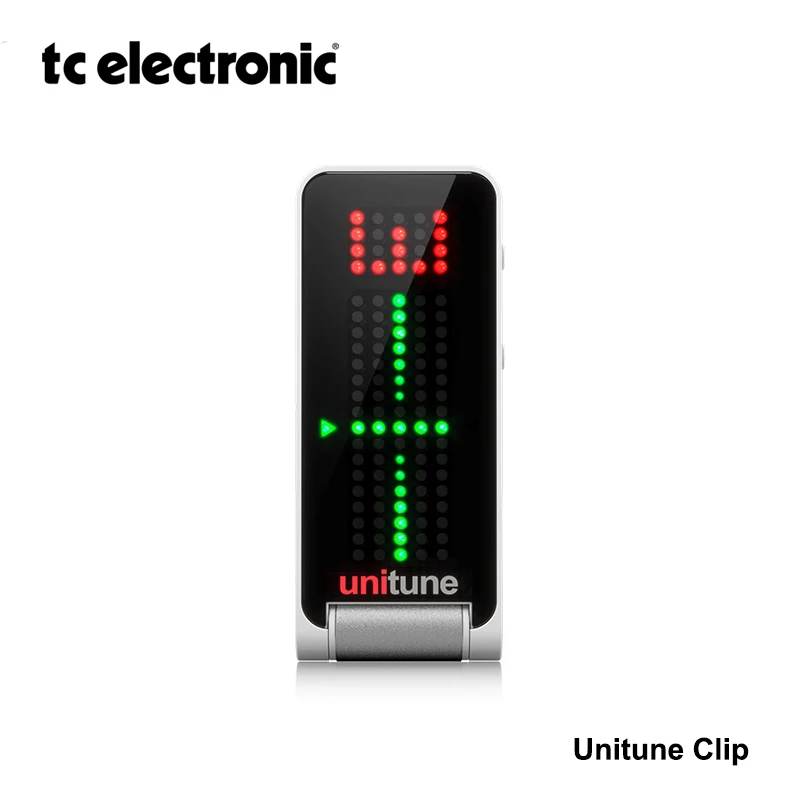 TC Electronic Unitune Clip Clip-On Tuner with Strobe and Chromatic Modes and 108 LED Matrix Display Guitar Accessories