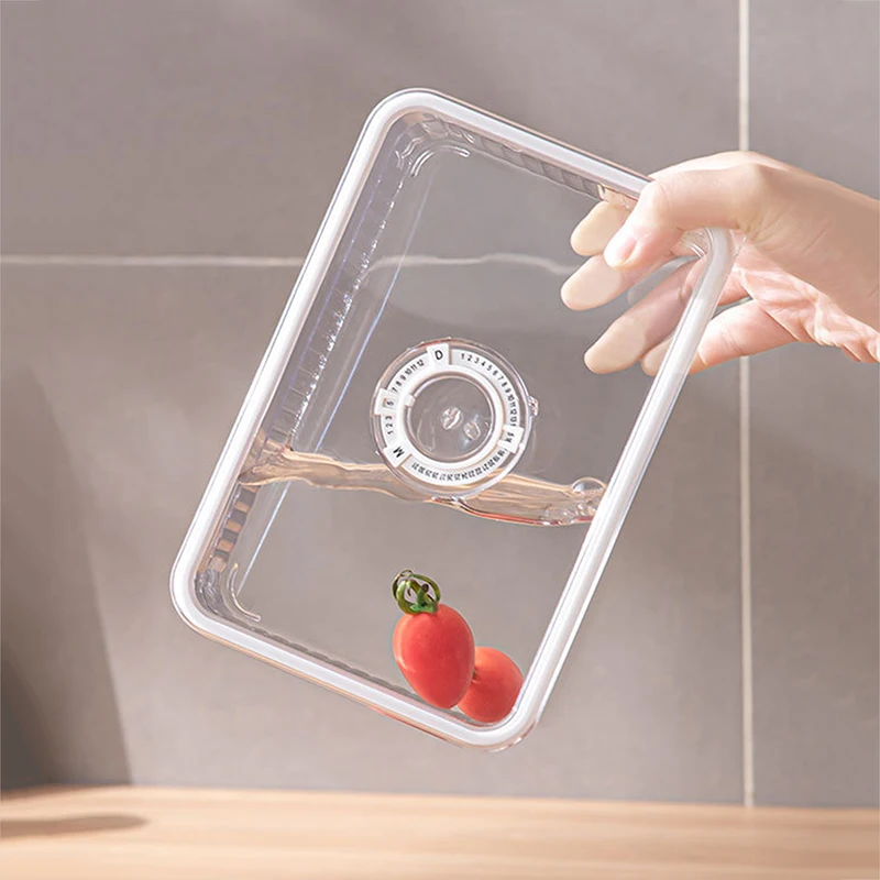 Caja de almacenamiento para refrigerador, organizador de nevera fresca, contenedores de almacenamiento de alimentos de frutas y verduras, despensa, organizador de cocina