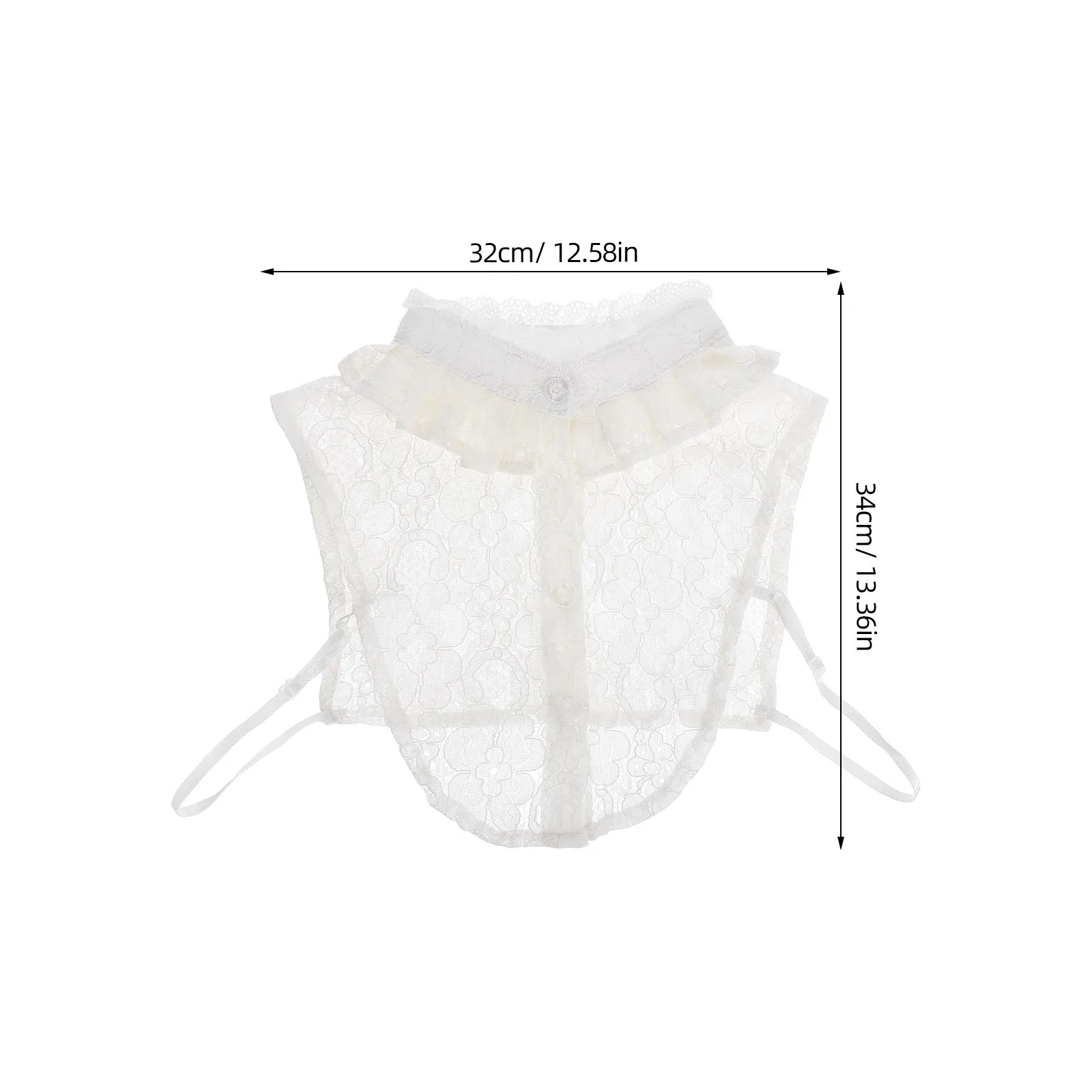 الدانتيل قميص طوق وهمية للنساء أنيقة انفصال كاذبة الدائمة بلوزة الديكور مطابقة البلوزات السترات تي شيرت الطرف #3