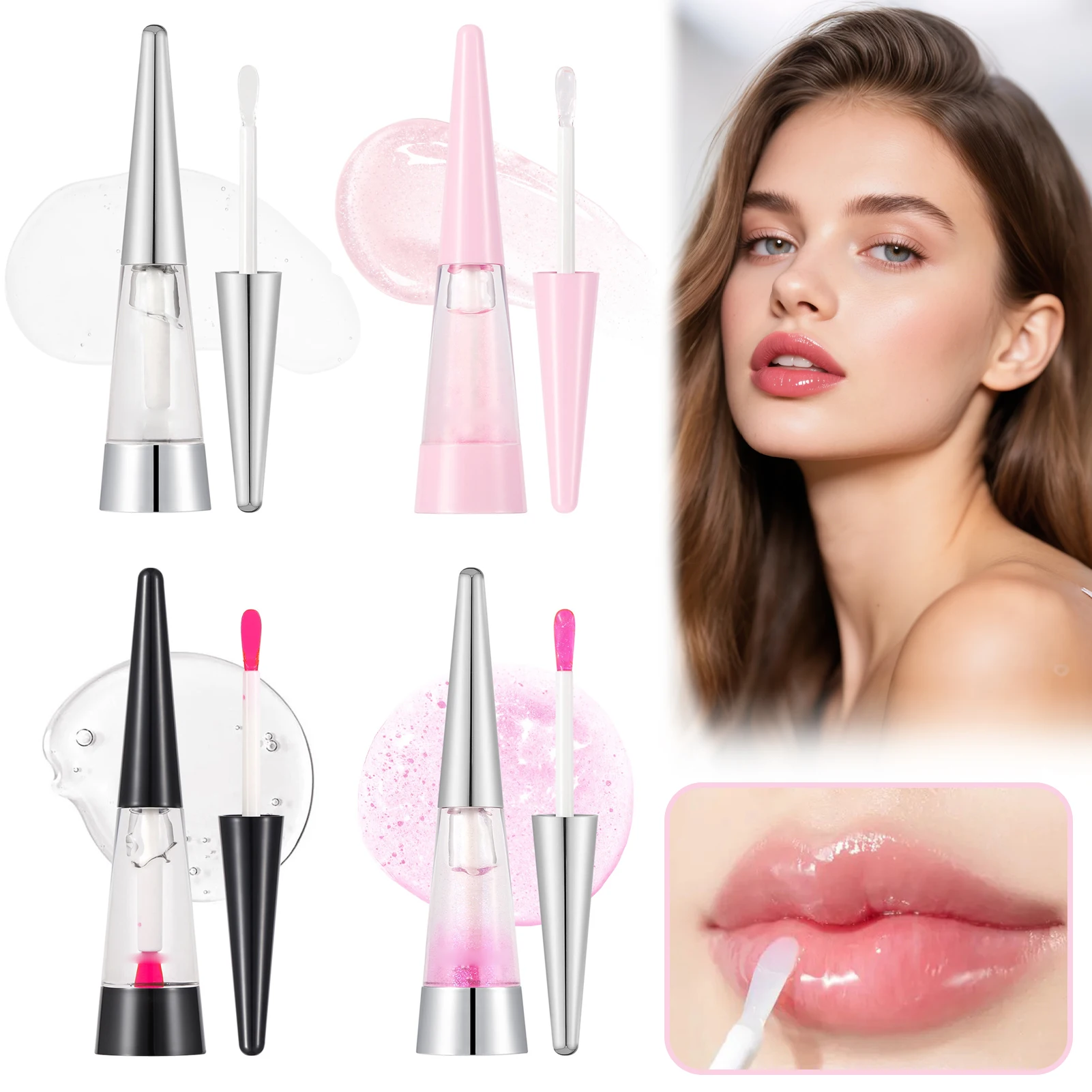 

Lip Plumper,Moisturizing Transparent Lip Gloss,Deep Hydration Long-Lasting Moisture Lip Care,Sheer Lip Oil For Daily Wear
