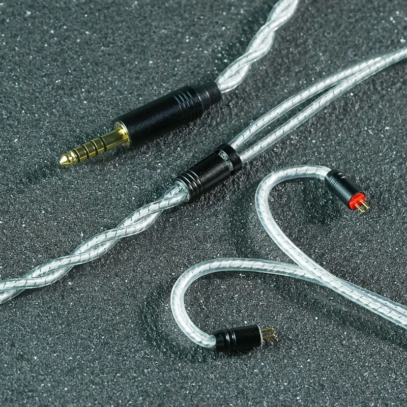 XINHS K12 2-adriges, hochreines, silber-palladiumbeschichtetes Kopfhörer-Upgrade-Kabel – Detail 2