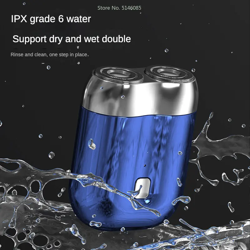 ماكينة حلاقة كهربائية صغيرة USB اللحية المتقلب الحلاقة المحمولة ماكينة حلاقة صغيرة الترددية شفرة حلاقة قابلة للغسل للرجال الحلاقة