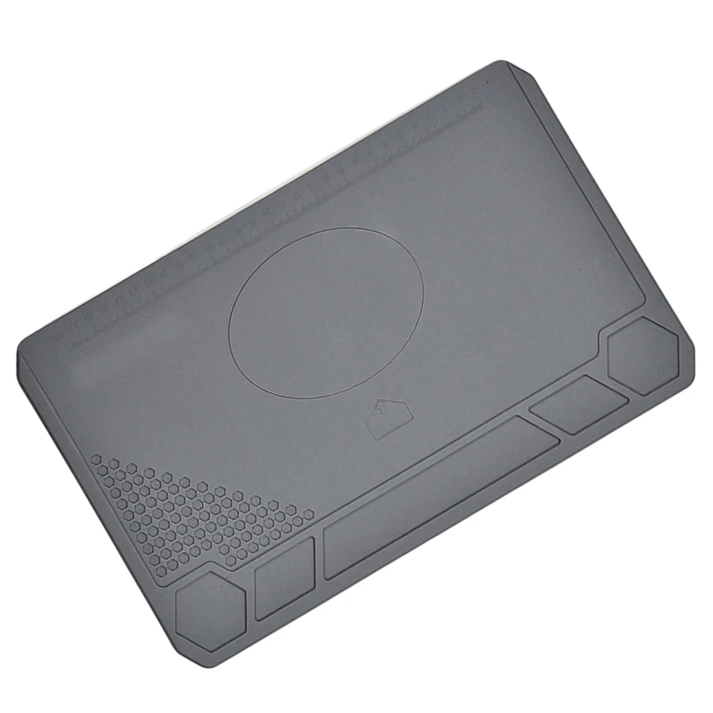 Electronics Repair Mat Made of Dense Silicone for High Temp Soldering Up to 450C With Functional Layout for Screws and Tools